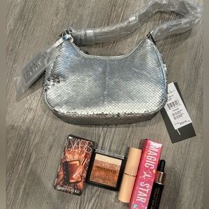 Nicole Miller Bag And Makeup Bundle NEW